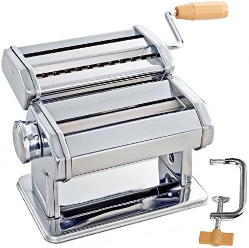 Taylor & Brown 5 in 1 Heavy Duty Stainless Steel Professional Fresh Pasta Lasagne Spaghetti Tagliatelle Maker Machine Cutter