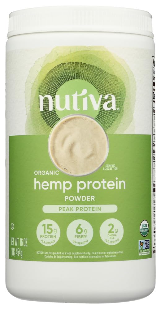 Nutiva, Hemp Protein, Organic 15g, 16 Fl Oz