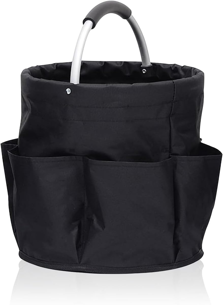 WISEPRO Garden Tool Bucket Bag, Collapsible Tool Basket - 17 liters Bucket Tool Organizer, Multi Pocket Garden Small Tools Bag Portable Craft Caddy Universal