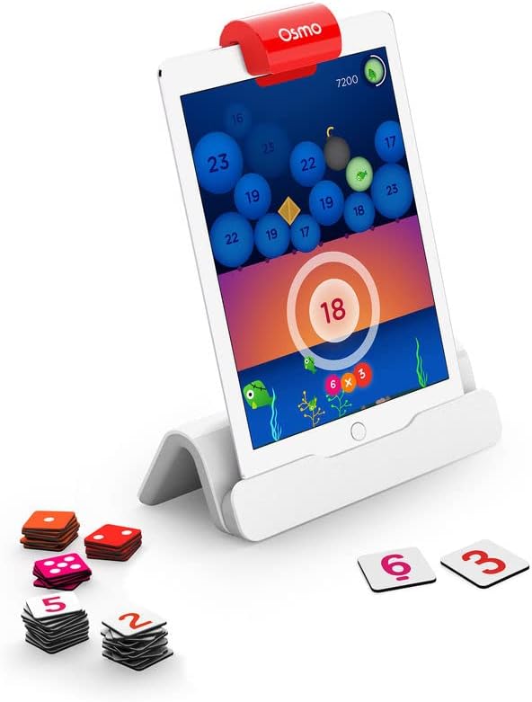 Osmo-Genius Numbers for iPhone, iPad & Fire Tablet - Ages 6-10 - Math Equations (Counting,Addition,Subtraction & Multiplication) Educational Learning Games - STEM Toy-Boy & Girl (Osmo Base Required)