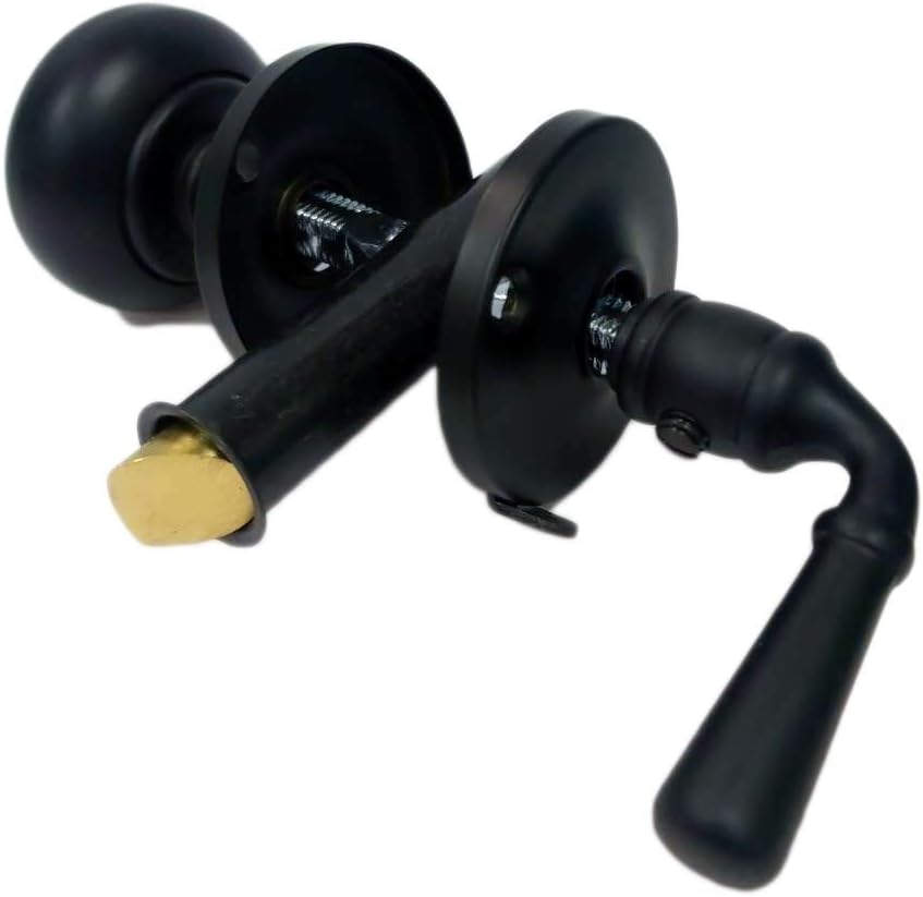 QCAA Solid Brass Storm Door Latch, Matte Black, Made in Taiwan, 1 Pack