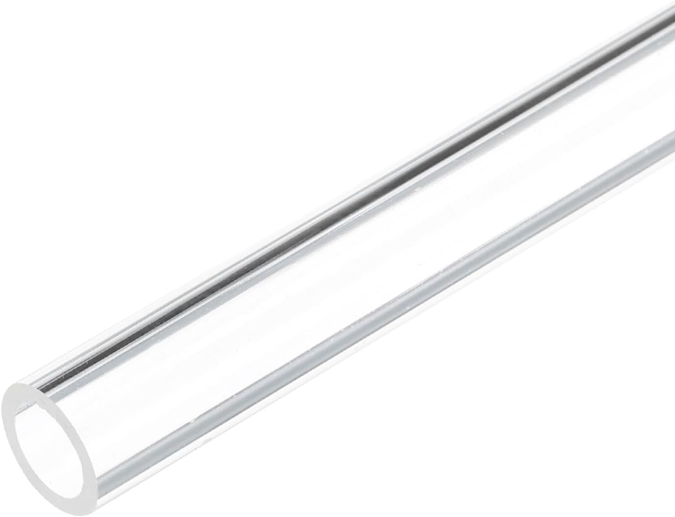 18" Clear Plastic Rigid Pipe 8mm x 10mm(5/16" x 3/8") Acrylic Tube Round Polycarbonate Tubing, [for Plumbing, Hydraulics, Pneumatics, Aquarium, DIY]