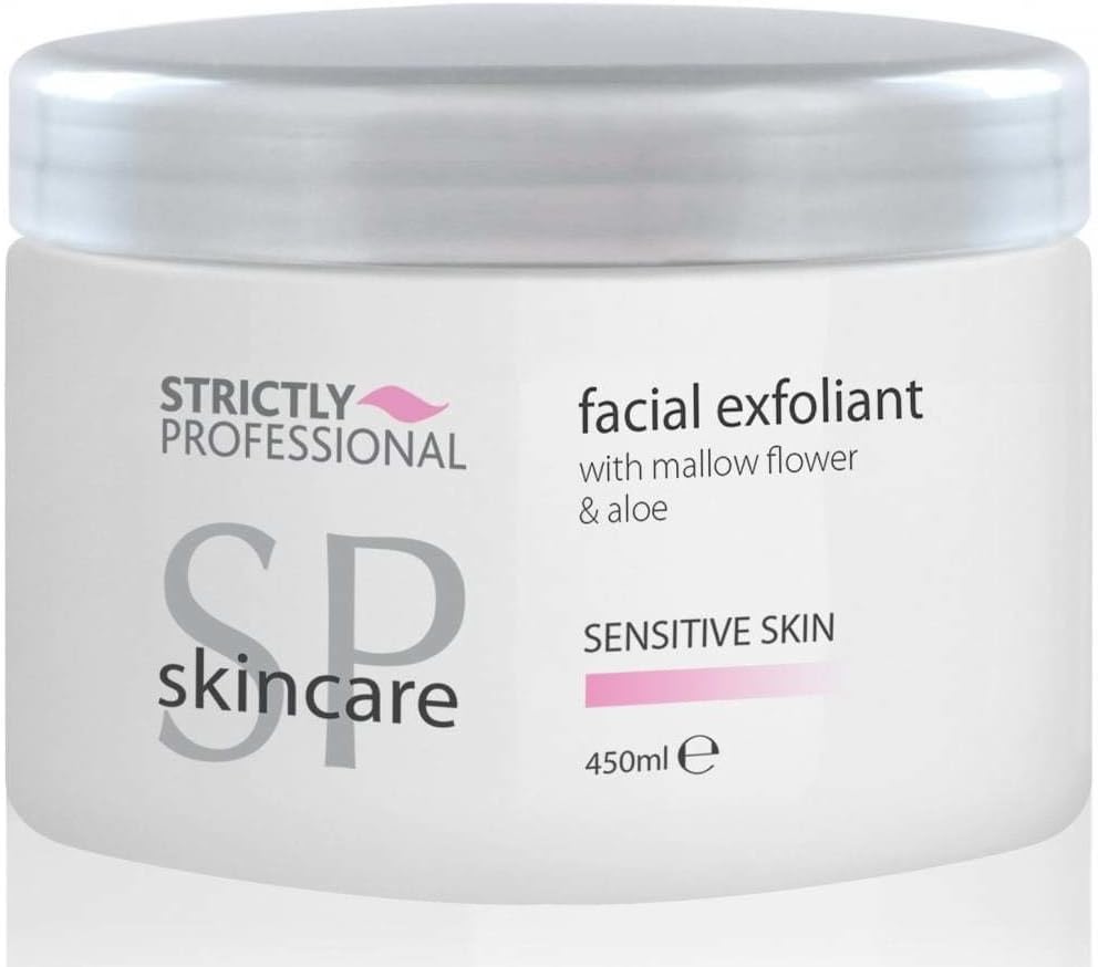 Strictly Professional Facial Exfoliant for Sensitive Skin 450ml – Gentle Face Scrub for Delicate Skin – Soothing & Skin Smoothing Skincare