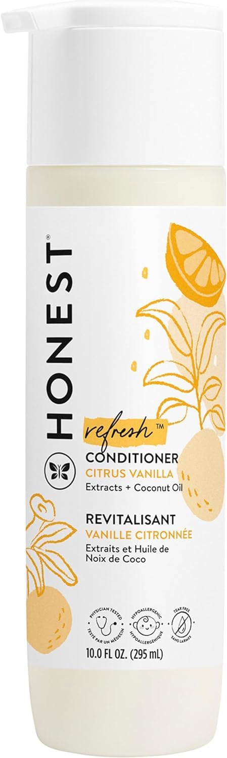 Honest Perfectly Gentle Hypoallergenic Conditioner With Naturally Derived Botanicals, Sweet Orange Vanilla, 10 Fluid Ounce