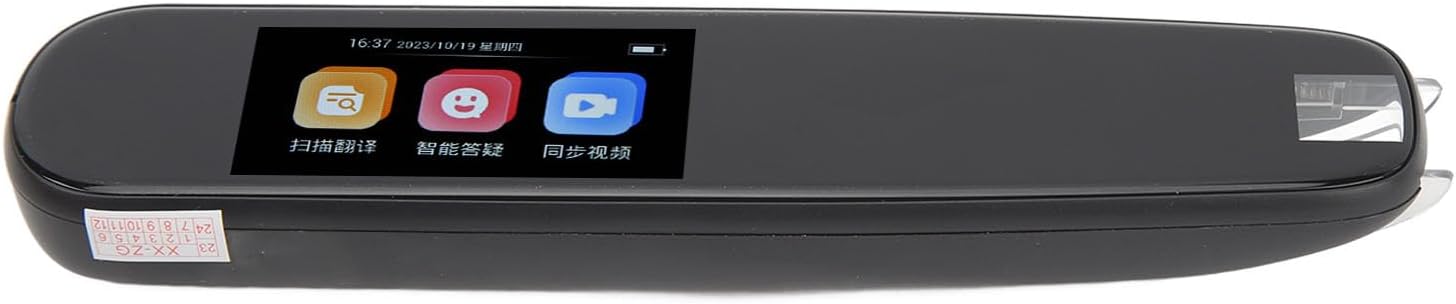 Scan Reader Pen,Digital Reader Pen Voice Translator Device Portable Scanning Translator Foreign Language Translators for Language Learners (Black)