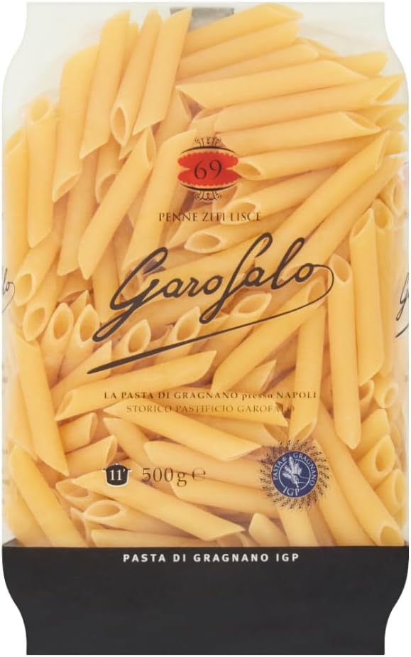 Garofalo, Penne Ziti Lisce Pasta 500 g (Pack of 1) White