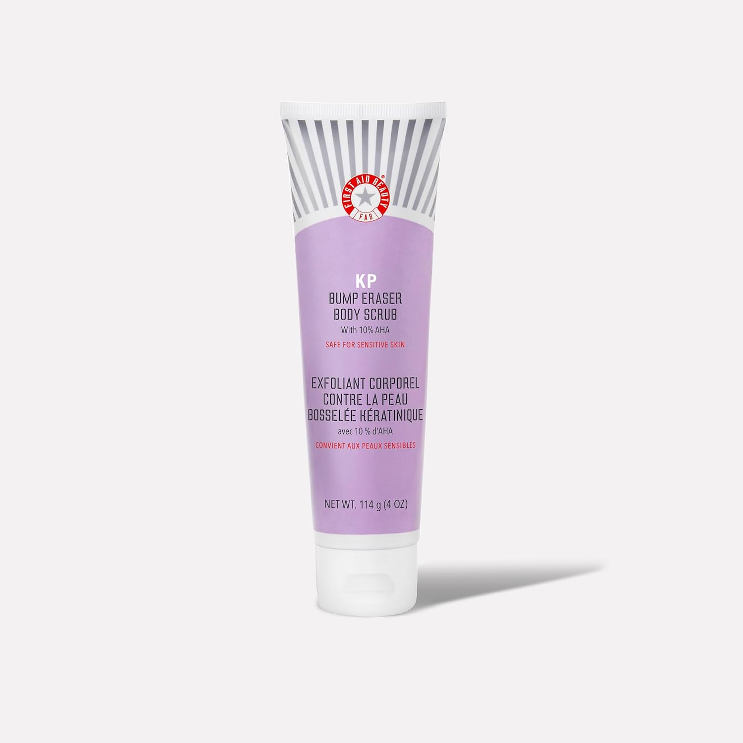 First Aid Beauty KP Bump Eraser Body Scrub Exfoliant for Keratosis Pilaris with 10% AHA 4 oz.