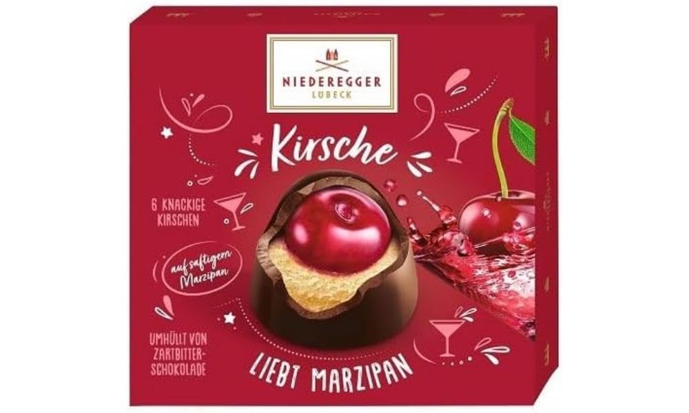 Niederegger | Marzipan Kirsch Cherry, 108g (8 Piece Gift Box)