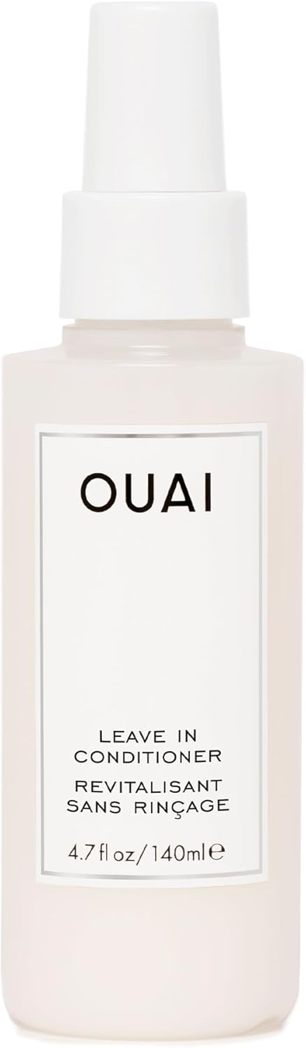 OUAI Leave In Conditioner & Heat Protectant Spray - Prime Hair for Style, Smooth Flyaways, Add Shine and Use as Detangling Spray - No Parabens, Sulfates or Phthalates -140ml