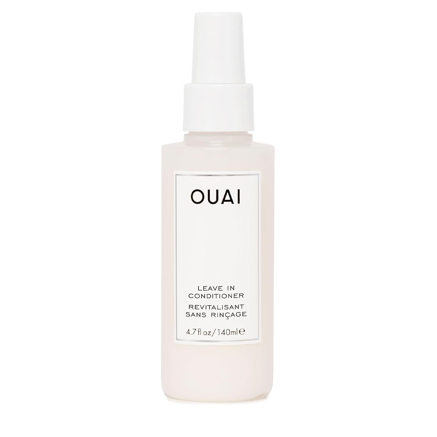 OUAI Leave In Conditioner & Heat Protectant Spray - Prime Hair for Style, Smooth Flyaways, Add Shine and Use as Detangling Spray - No Parabens, Sulfates or Phthalates (4.7 oz)