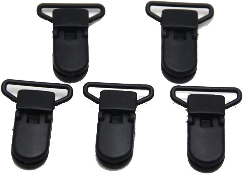 10 Pcs Reusable Plastic Badge Clips T-Shape Dummy Pacifier Clips Infant Toy Clips Craft Supplies Black Professional