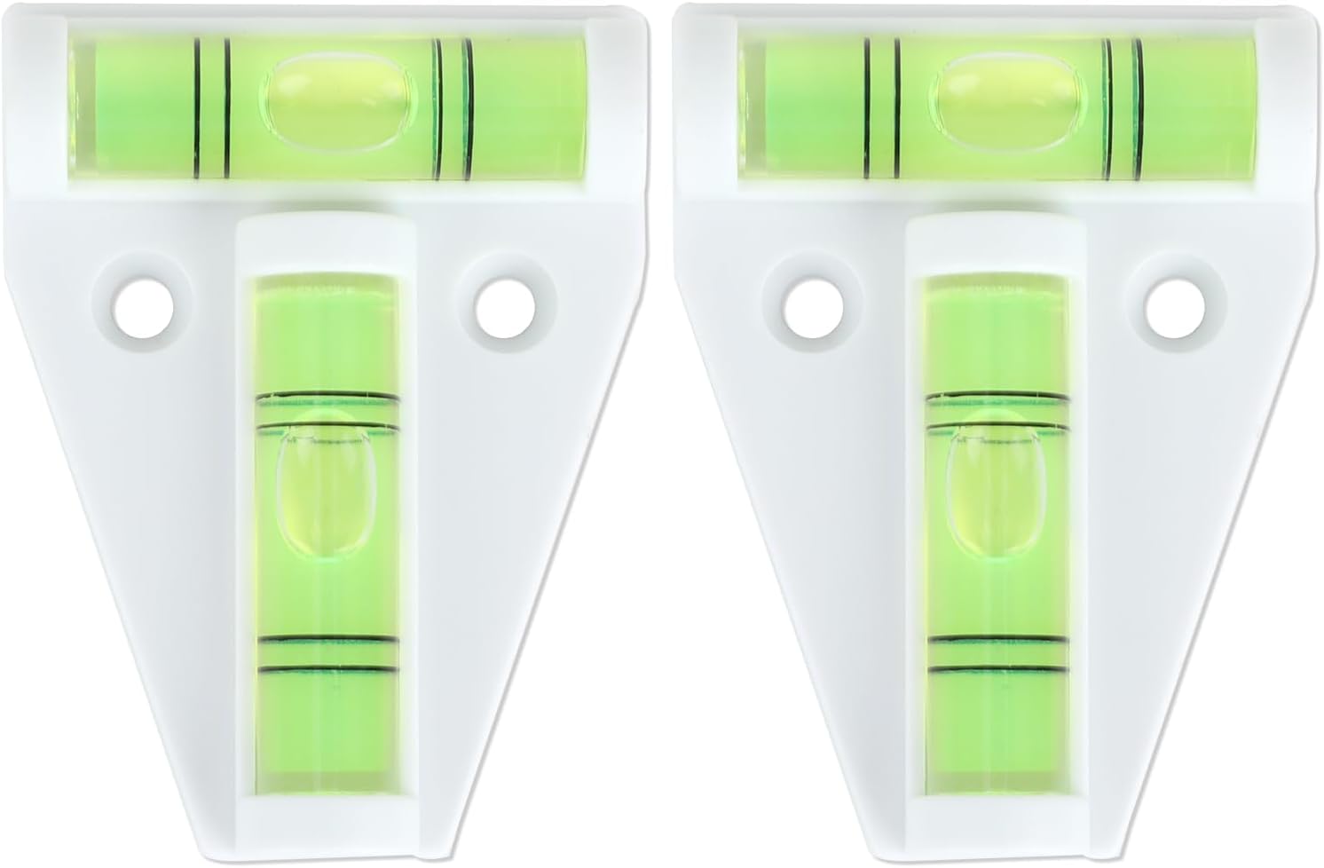 2 Pcs T Type Spirit Level, Mini Level Spirit Caravan Leveller Devices Cross Check Spirit Bubble Level, Small 2 Way Bubble Leveling Device Motorhome Gadgets Levellers for Campervan Tripods Trailers