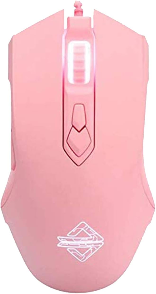 LexonElec DR-62 Wired RGB Gaming Mouse, 2500 DPI 7 Buttons, Ergonomic LED Backlit USB Gamer Mice Computer Laptop PC, Compatible with XBOX PC Mac OS Linux - Pink
