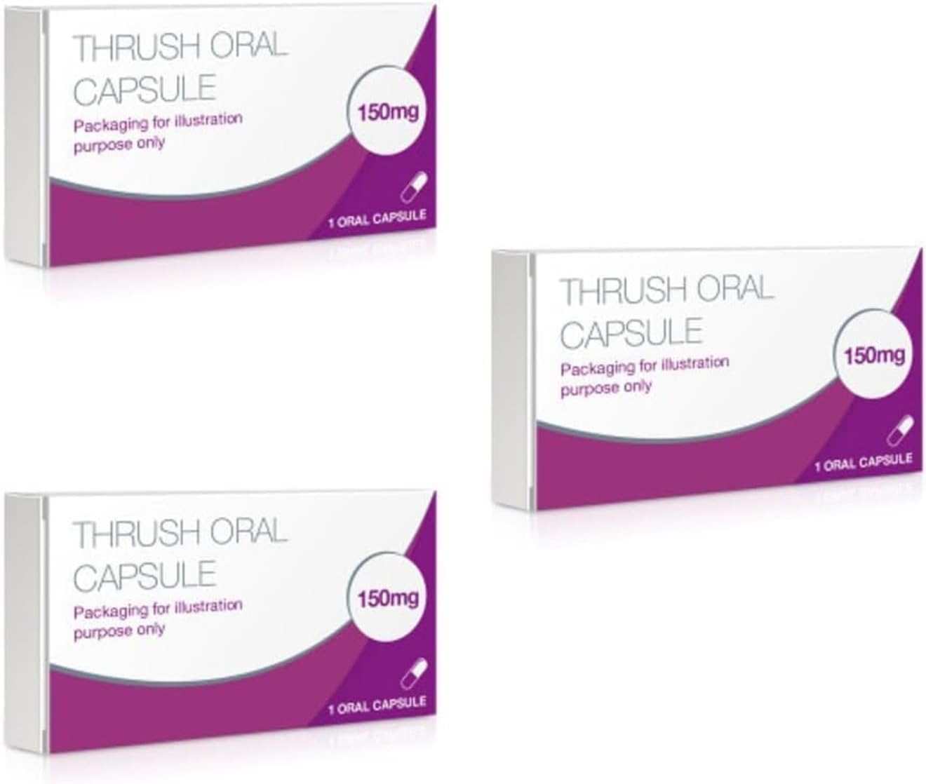 Triple Pack Oral Capsule for Thrush Relief and Yeast Infection Treatment (Pack of Three)