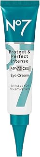No7 Protect & Perfect Eye Cream - Intense Advanced Under Eye Cream for Dark Circles - Enriched with Hydrating Hyaluronic Acid and Nourishing Shea Butter to Revive Tired-Looking Eyes (0.5 Fl Oz)