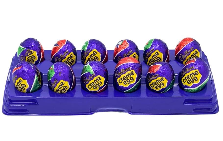CadburyEGGS Milk Chocolate Mini Creme Eggs 12 Count Indvidually Wrapped Sweet Creamy Fondant Mini Eggs Tray - Perfect for Easter and Beyond
