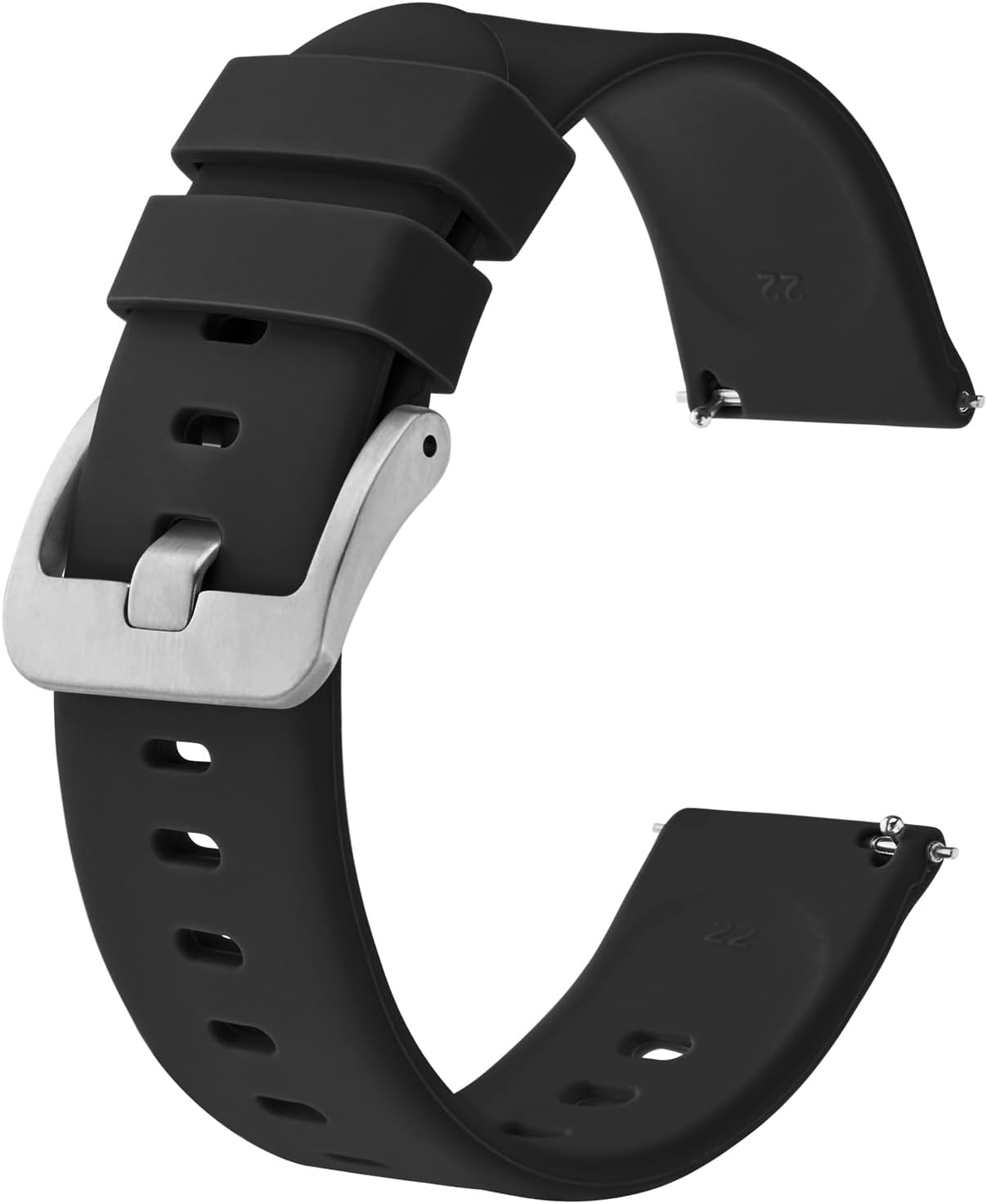 BISONSTRAP Silicone Watch Bands, Slim Watch Straps with Quick Release, 14mm 16mm 17mm 18mm 19mm 20mm 22mm for Choice