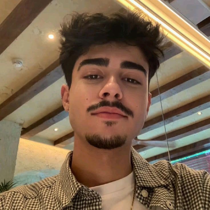 Fake Beard Realistic Mustache 100% Human Hair Fake Mustache for Men Full Hand Tied Invisible Lace False Beards for Halloween Dressing Party Use(Black)