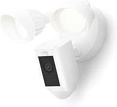 Like-New Ring Floodlight Cam Wired Plus with motion-activated 1080p HD video, White (2021 release)