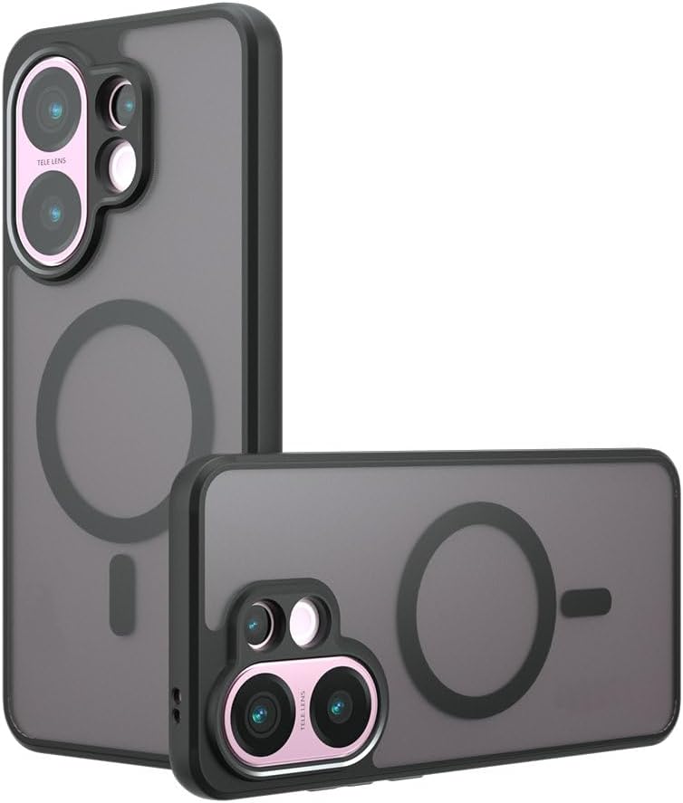 Compatible with Vivo X200 Fe Case Cover,Compatible with MagSafe,Compatible with Vivo S30 Pro mini V2465A Built-in Magnetic Anti-Shock Cell Phone Case Black