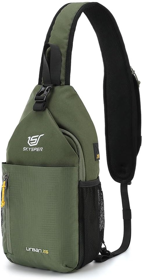 SKYSPER Sling Bag Crossbody Backpack - Chest Shoulder Cross Body Bag Travel Hiking Casual Daypack for Women Men