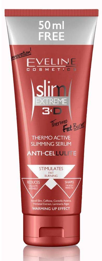 Eveline Slim Extreme 3D Thermo Active Slimming Serum Anti-Cellulite Fat Burner, 8.45 Fluid Ounce