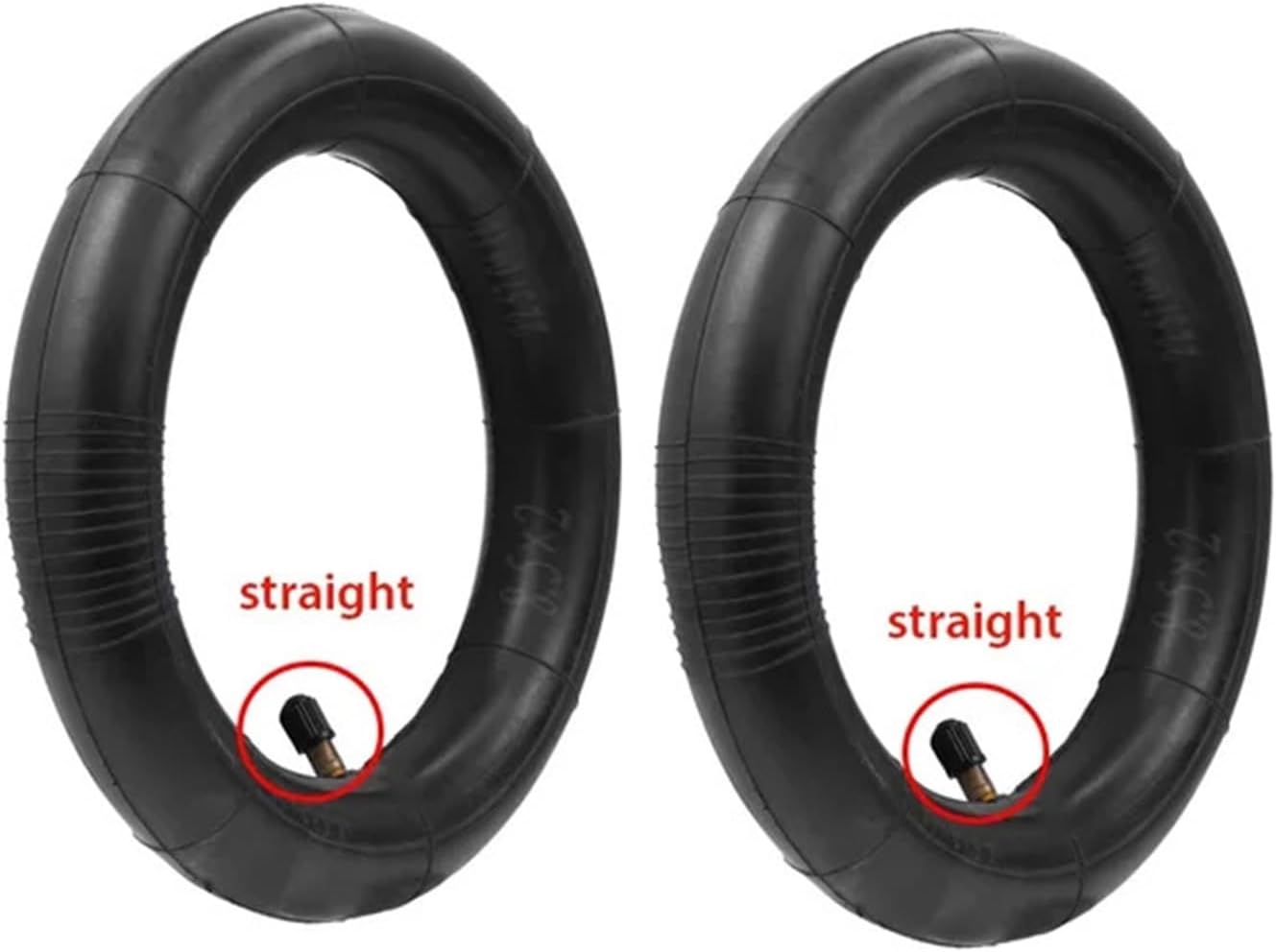 2PCS 8.5Inch Inner Tube Compatible With Xiaomi M365/Pro Electric Scooter Tyre Pneumatic Camera Tubes Compatible With Gotrax GXL V2 compatible with Hiboy S2 Pro(2pc 0D inner tube) (2pc Straight One Si