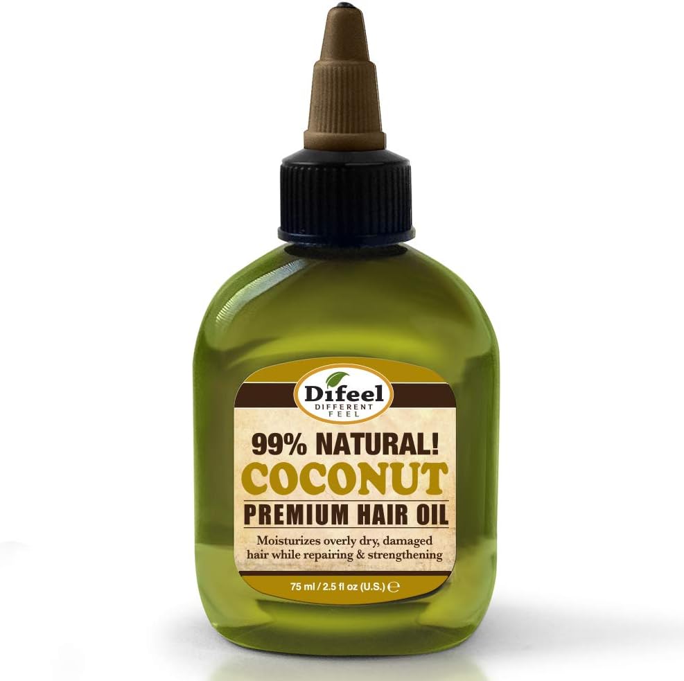 Difeel Premium 99% Natural Deep Conditioning Coconut Hair Oil, For Strong & Smooth Hair, Moisturizes Hair & Scalp 70 g