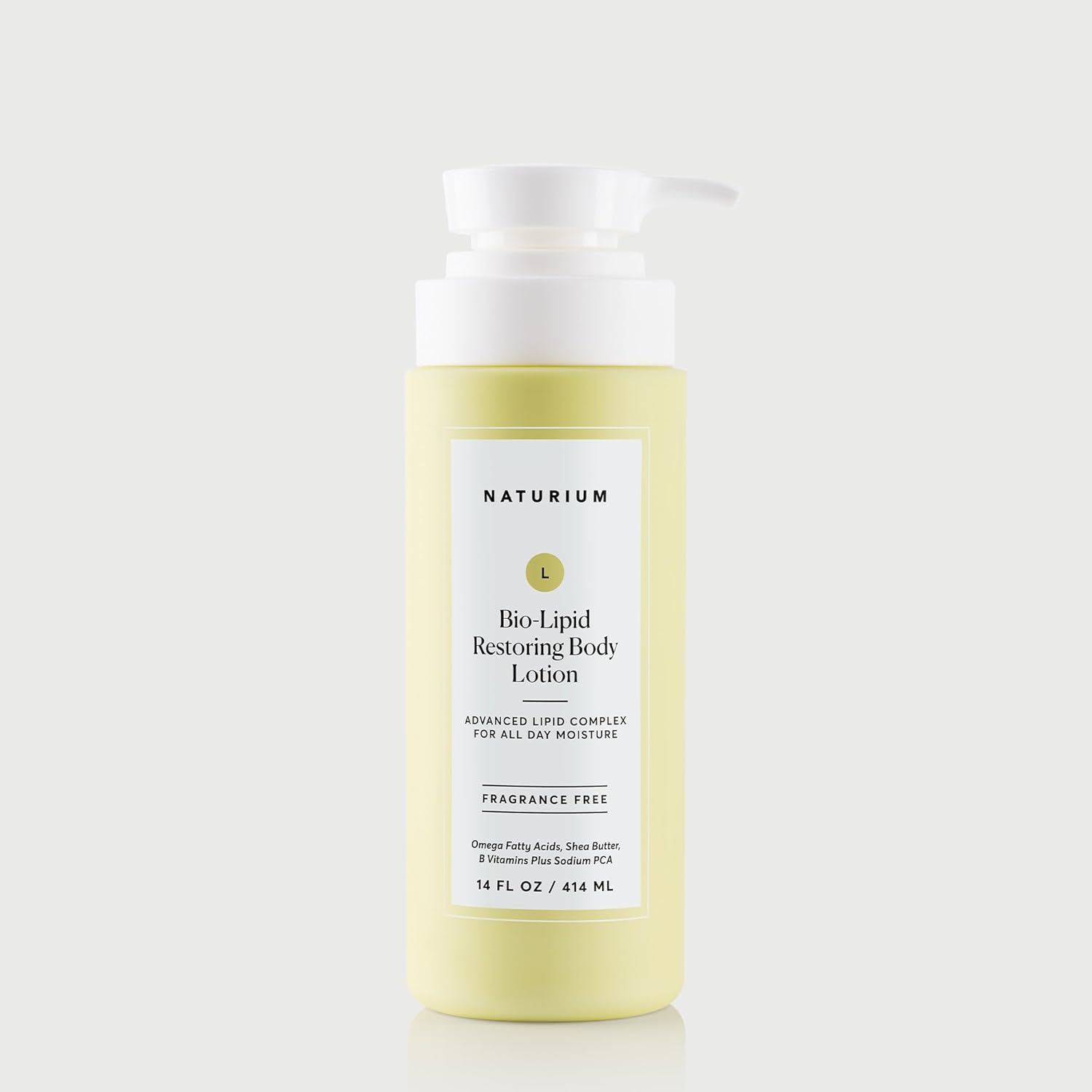 Naturium Bio-Lipid Restoring Moisturizing Body Lotion with Shea Butter, Fragrance Free, 14 oz