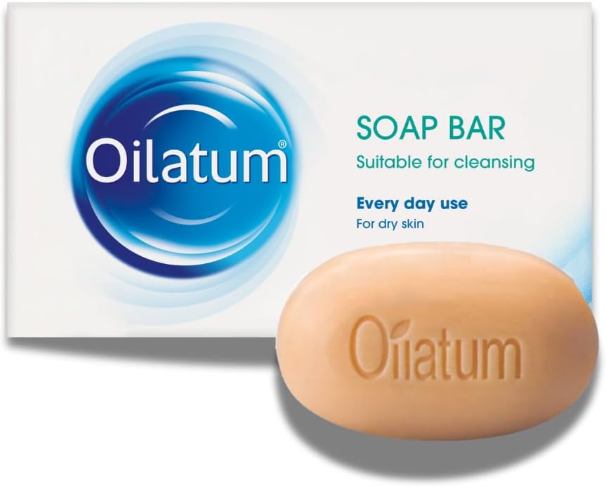 Oilatum Soap Bar for Dry and Sensitive Skin, Moisturizing and Gentle Cleanser for Itchy, Irritated Skin, Dermatologist Recommended, Daily Use Hydrating Soap for Eczema and Psoriasis Relief, 1 x 100g