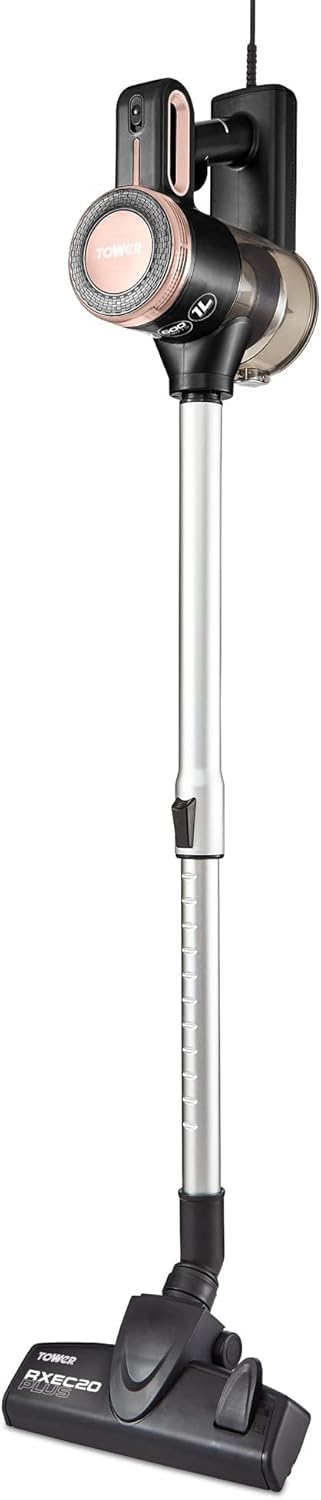 Tower T513005BLG Pro Corded 3-in-1 Vacuum Cleaner with Cyclonic Suction, Built-in HEPA 13 Filter and Detachable Handheld Mode, Black and Rose Gold