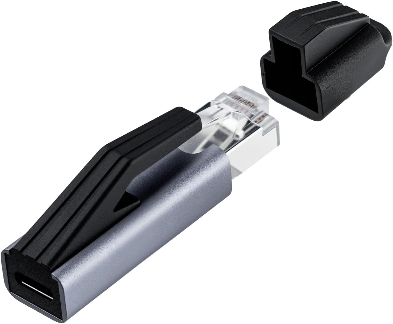 Mcbazel 1Gbps USB-C RJ45 Adapter, No Ethernet Cable Needed, Plug and Play | USB C to Ethernet Adapter, RJ45 male design, 1Gbps speed, RTL8153E chip, 10g portable, no cable needed