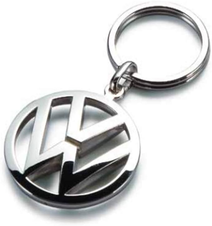 Volkswagen Metal Key Chain Keyring Fob Silver