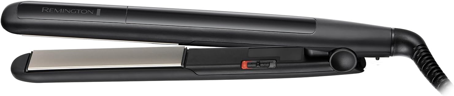 Remington Slim Hair Straightener with Ceramic coating - 110mm floating plates, 215°C, Fast 30 second heat up, Worldwide voltage for travel, Auto shut off, S1370