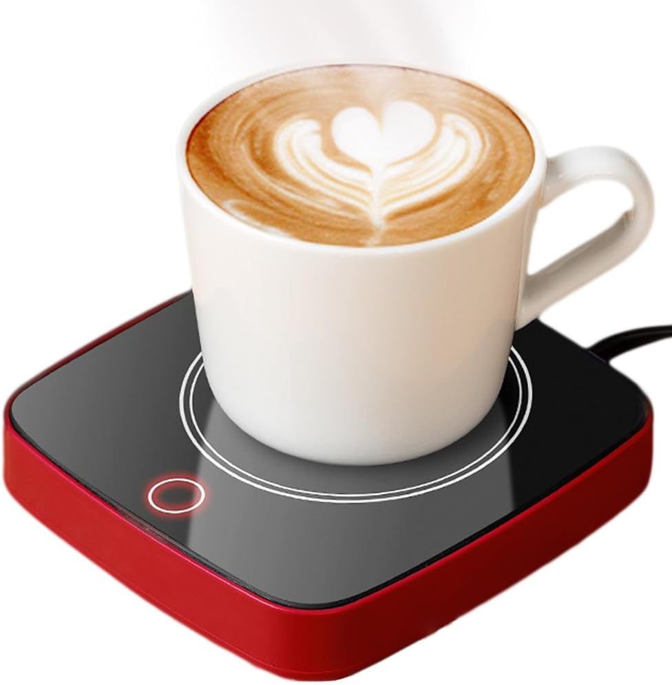 Coffee Mug Warmer for Desk with 3 Level Temperature Adjustment, Smart Electric Cup Warmer with Auto Shut Off for Coffee, Milk, Tea, Beverage, Water and Coco