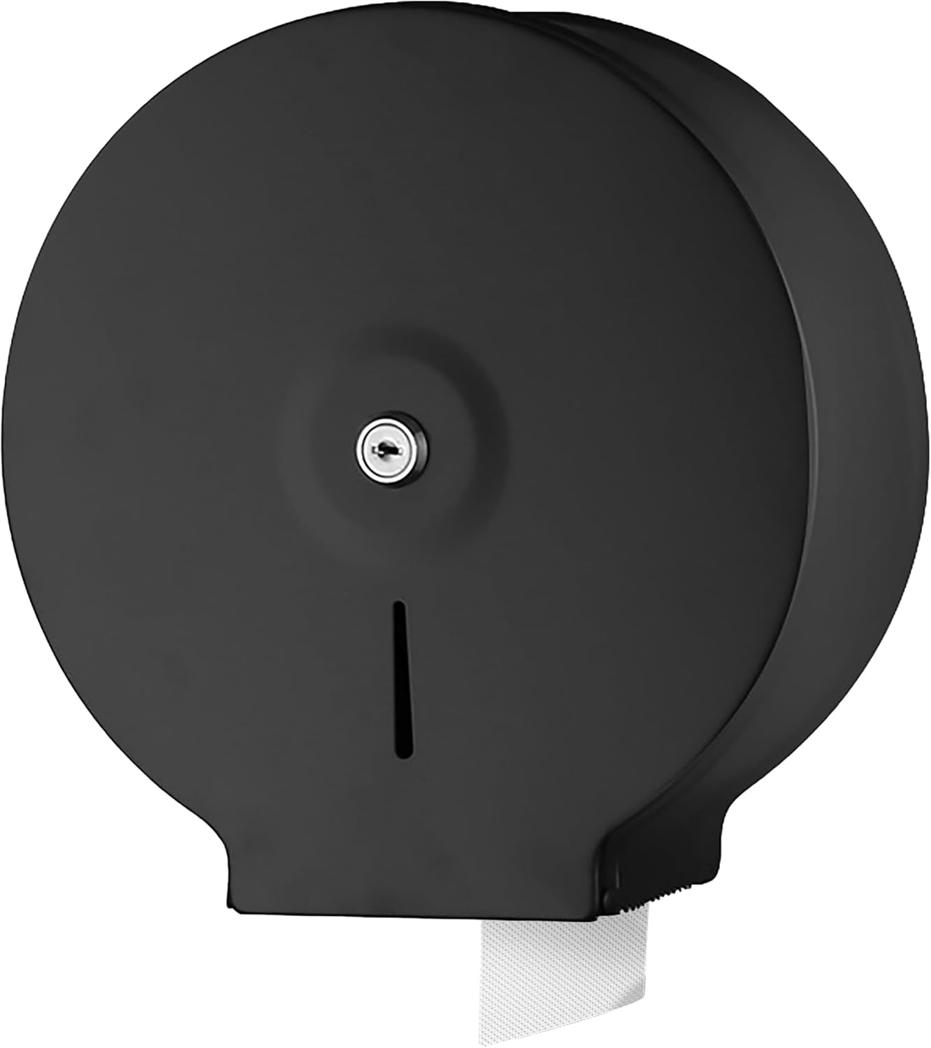 NICEME Paper Towel Dispenser – Stainless Steel Hand Towel Dispenser Lockable – Mini Jumbo Toilet Roll Dispenser – Commercial Toilet Tissue Dispensers – Diameter 255mm Center axis 40mm - Black