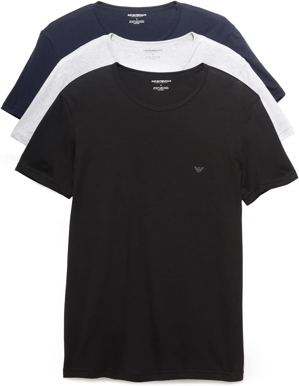 Emporio Armani Men's Cotton Crew Neck T-Shirt, 3-Pack