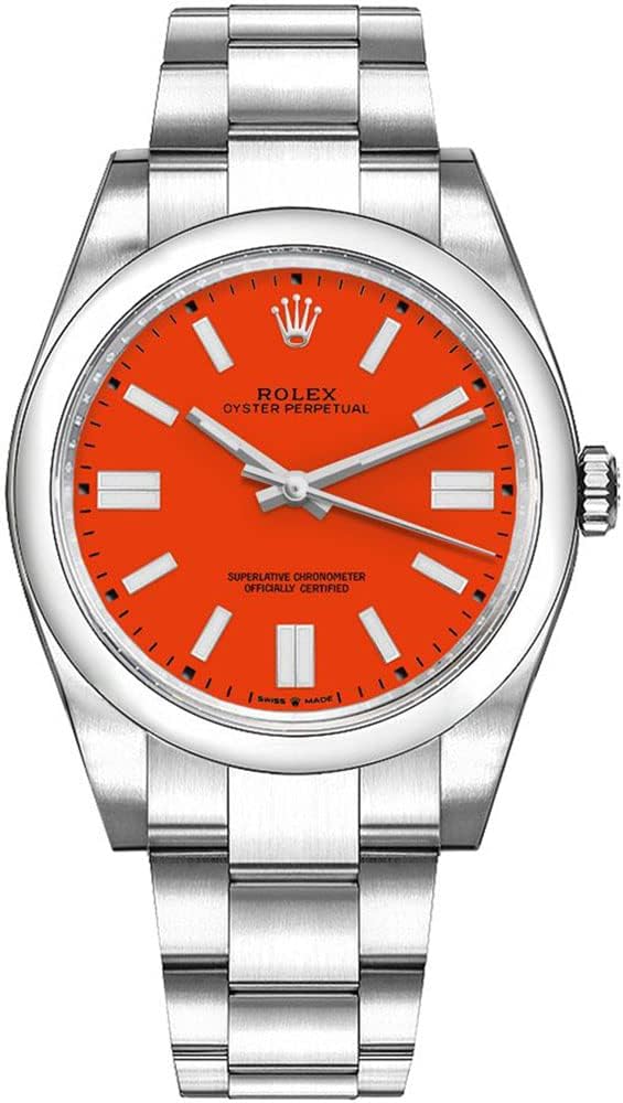 Rolex Oyster Perpetual 41 Automatic Coral Red Dial Men's Watch 124300CRLRDSO