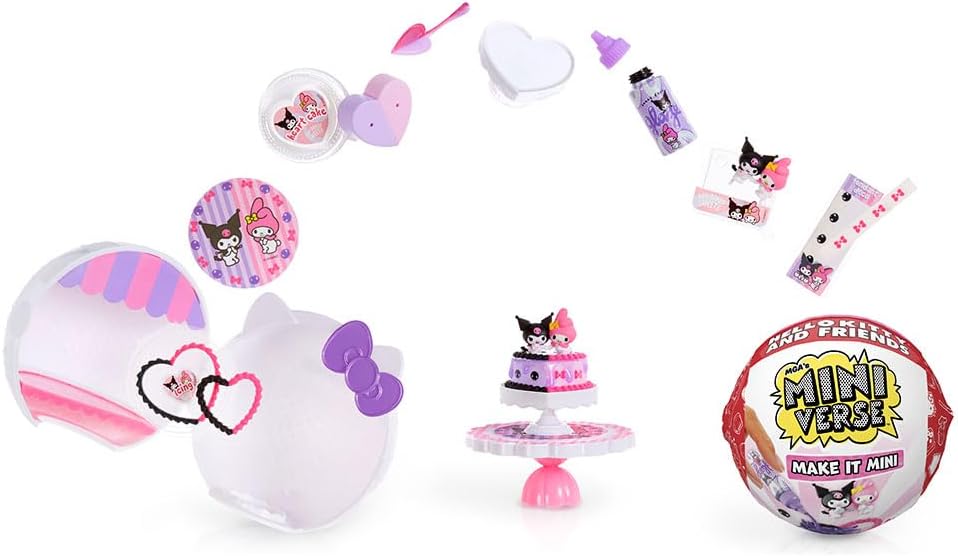 MGA's Miniverse Make It Mini Hello Kitty and Friends Series 2 Mini Collectibles, Sanrio, Mystery Packaging, DIY, Crafts, Resin Play, Replica Food, Plants, NOT Edible, 8+