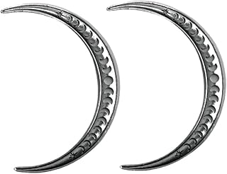 2PCS Retro Moon Crescent Hairpin For Women Retro Hollow Moon Hair Stick Forks Knot Hair Styling Pins (MNAS)