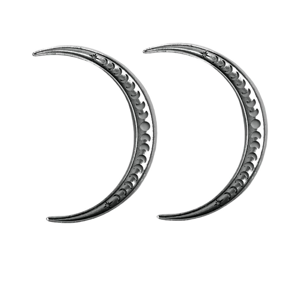 2PCS Retro Moon Crescent Hairpin For Women Retro Hollow Moon Hair Stick Forks Knot Hair Styling Pins (MNAS)
