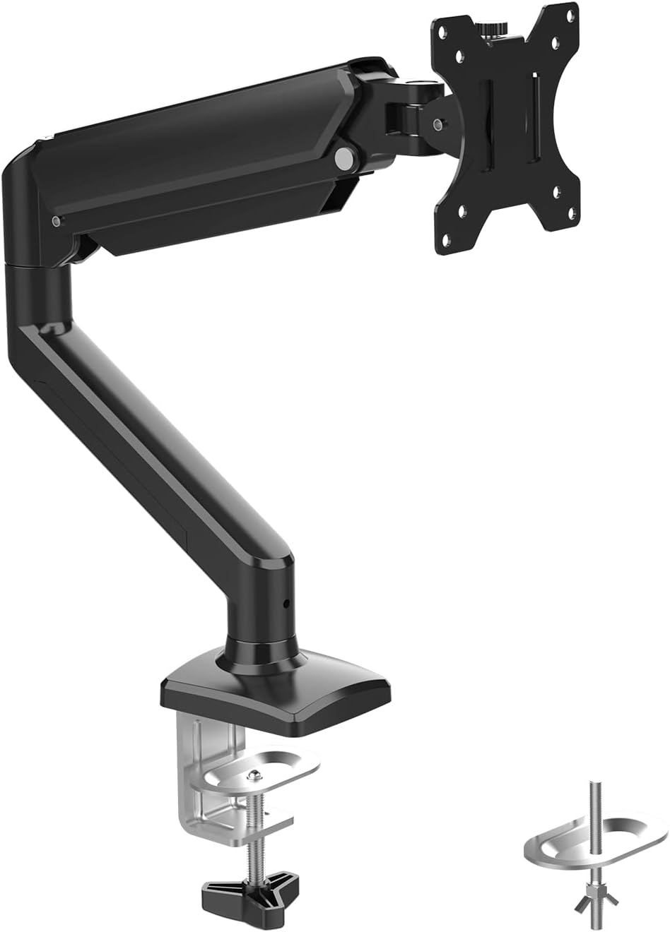GRIFEMA GB2003-1 Single Monitor Arm Desk Mount for 13" to 32" Screen, Gas Spring Single Monitor Stand, Weight 2-9KG, Height Adjustable VESA 75 & 100mm, Black