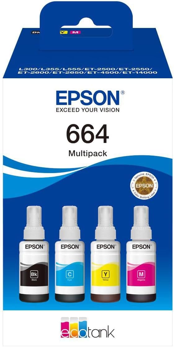 Epson EcoTank 664 Genuine Multipack Ink Bottles