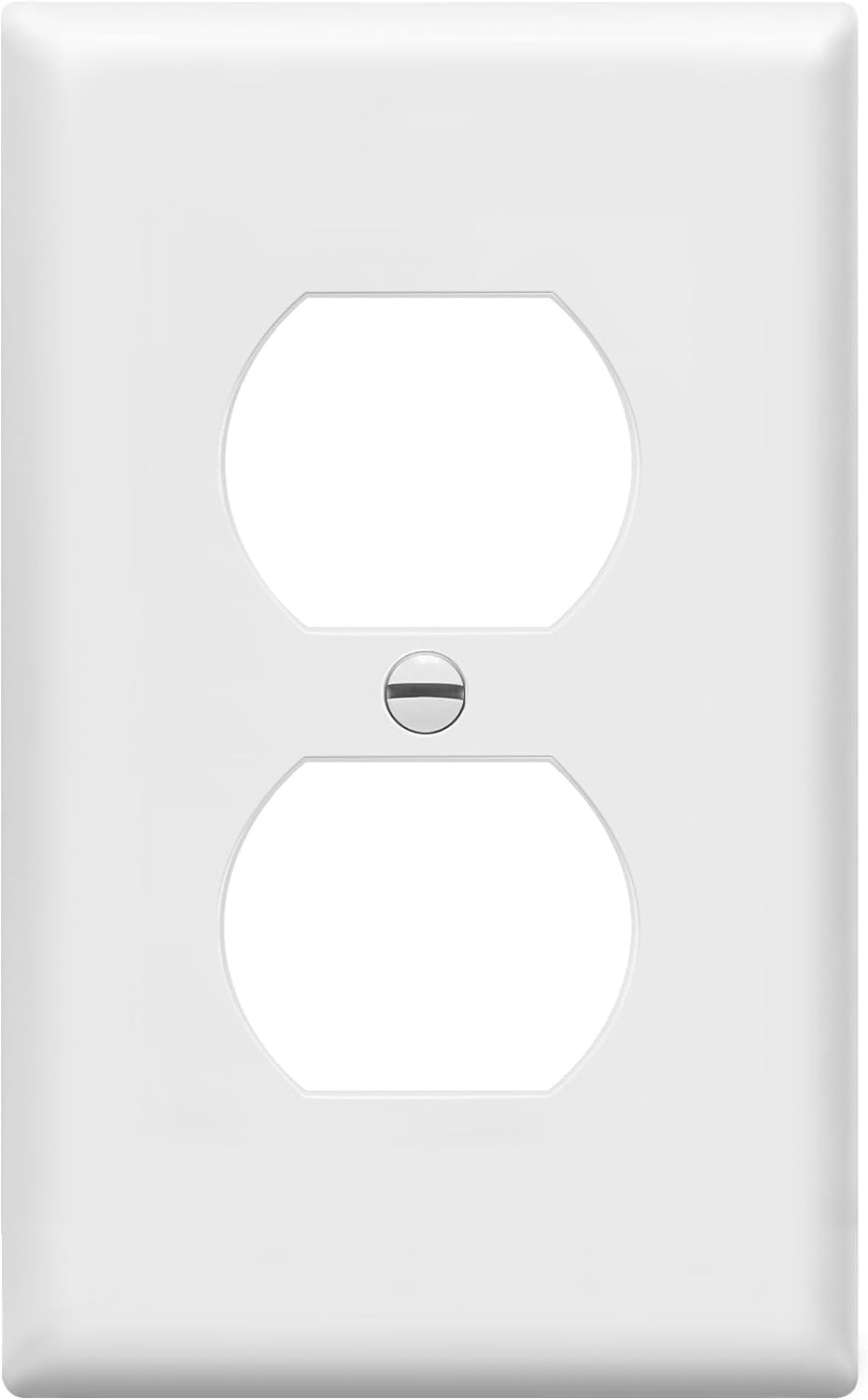 Enerlites 8821-W Duplex Receptacle Outlet Wall Plate, Standard Size 1-Gang, Polycarbonate Thermoplastic, White