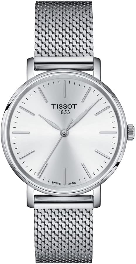 Tissot Womens Everytime Lady 316L Stainless Steel case Quartz Watch, Grey, Stainless Steel, 16 (T1432101101100)