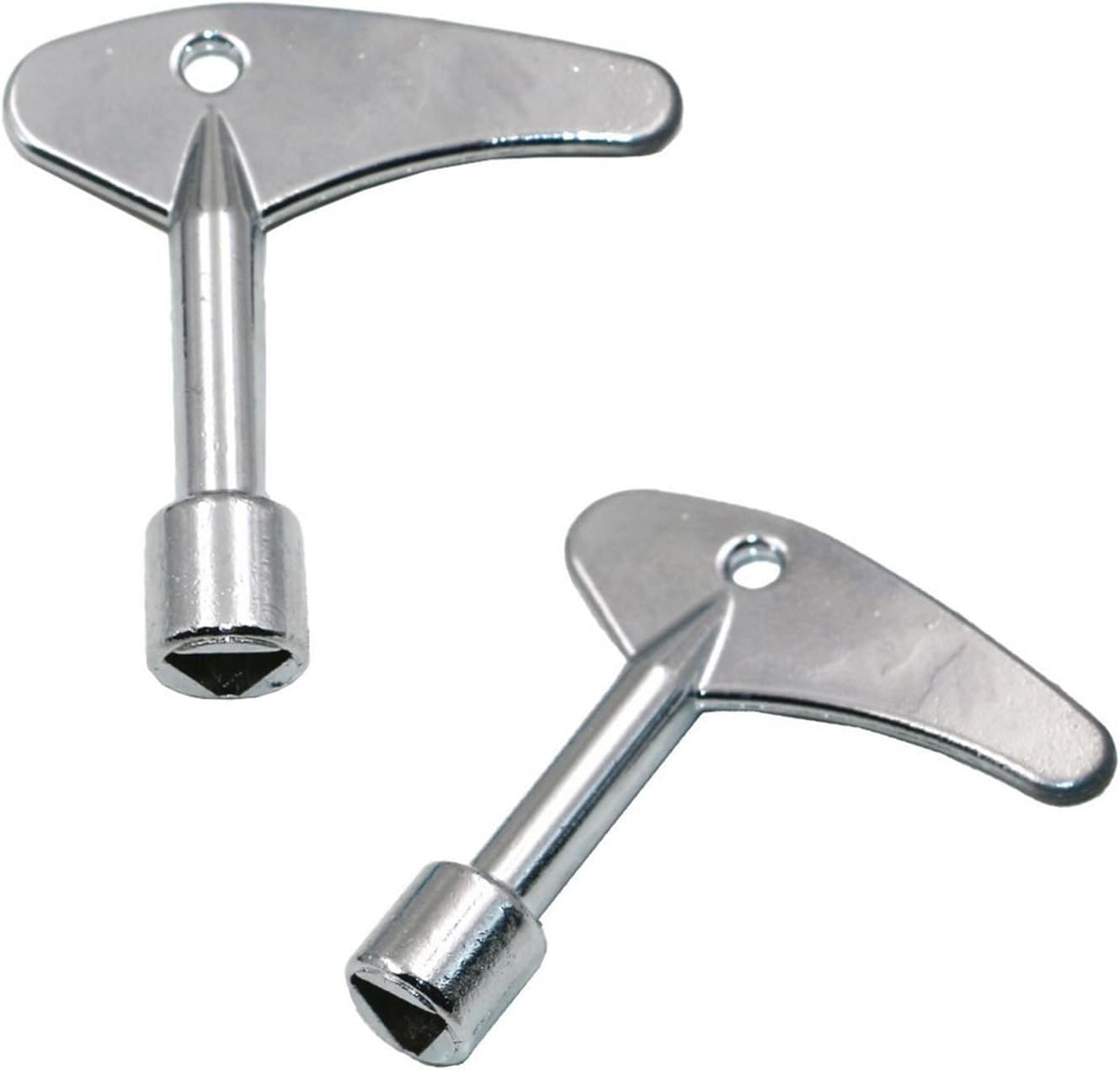 2PCS Triangle Key Wrench Set - Durable Bin Key Gas Box Key Triangle Lift Key Multi-Functional Emergency Tool for Elevators Power Distribution Cabinets and Public Facility Access