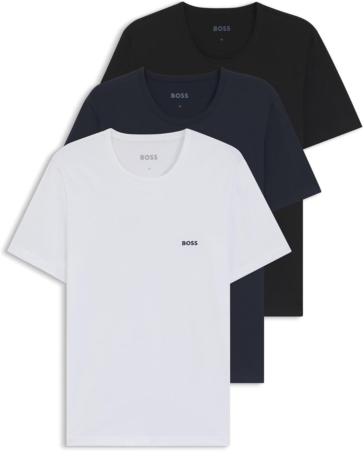 BOSS Mens TShirtRN 3P Classic Three-Pack Cotton T-Shirts