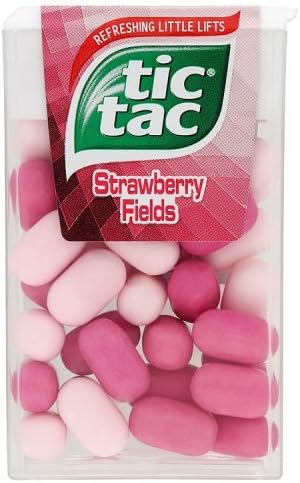 Tic Tac Strawberry Mix - Strawberry Flavor Tablets - 18 g - Pack of 6