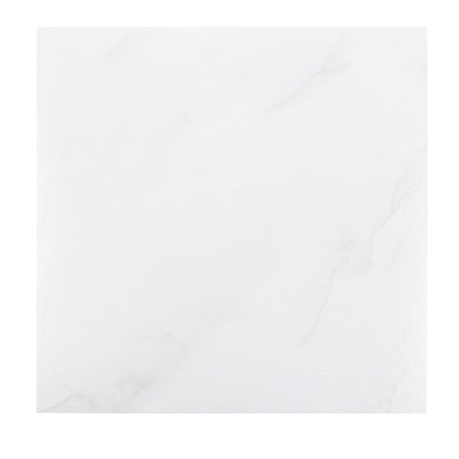SENENQU 40PCS Self Adhesive Floor Tiles, 30cm x 30cm Peel and Stick Vinyl Flooring, Waterproof Marble PVC Flooring Tiles for Bathroom Kitchen Living Room – White