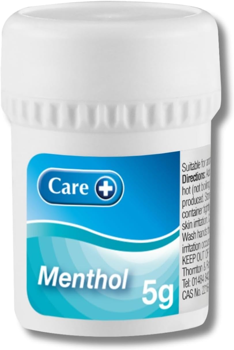 Care Menthol Crystals, Produces Powerful Menthol Vapour, Fast and Effective Relief, Unblock Nose and Relieve Congestion, Also Suitable for Aromatherapy, 5g Crystals